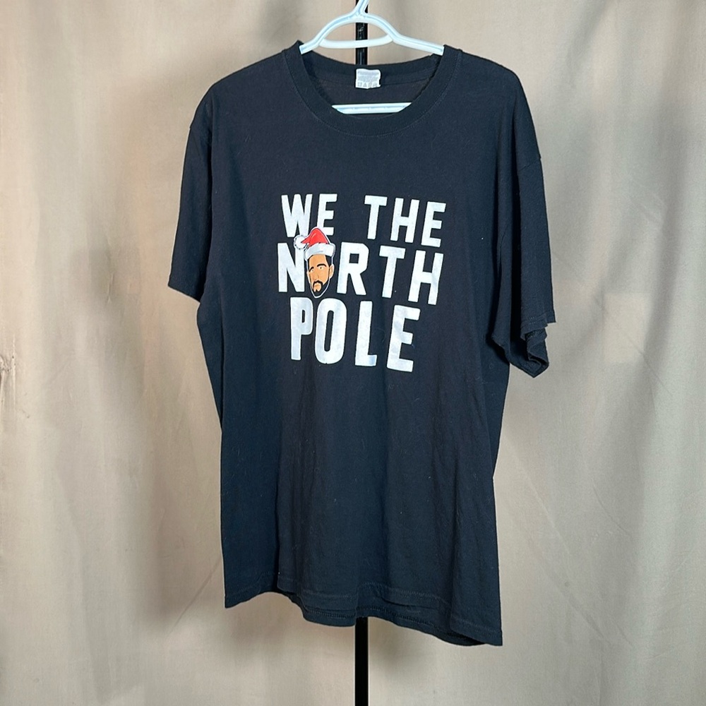 Atc Black T Shirt w We The North Pole  Graphic with Drake Character Size L